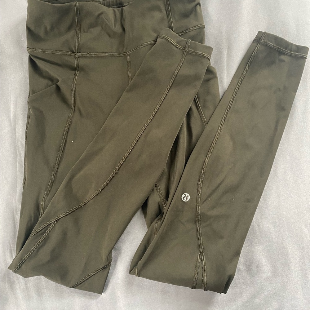 olive green lululemon leggings